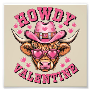Impression Photo Howdy Valentine Cow Valentines Da&y Coquette Love