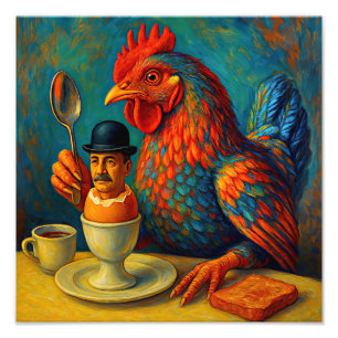 Impression Photo Humain dur à cuire - Jeu de dupes au petit-déjeune