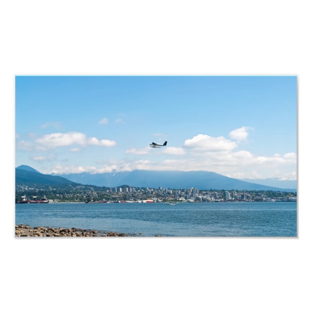 Impression Photo Hydravion décollant au-dessus de la baie de Vancou (Devant)