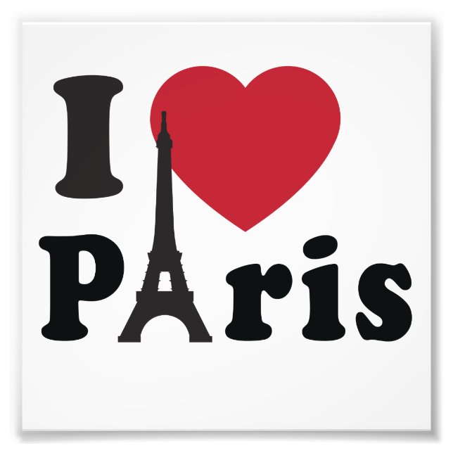 Impression Photo I Heart Paris (Devant)