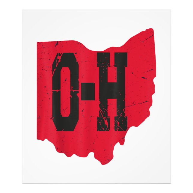 Impression Photo I Love My Ohio Home Script Ohio Buckeye State (Devant)