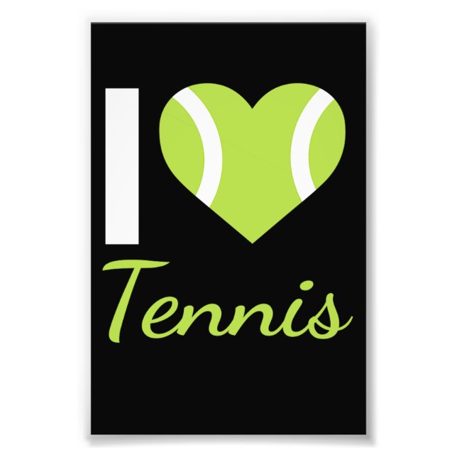 Impression Photo I Love Tennis Racket Ball (Devant)