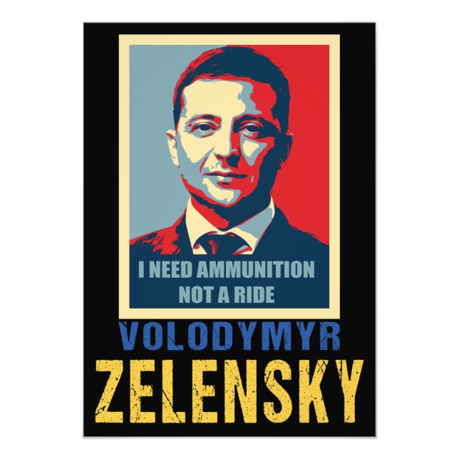 Impression Photo I need ammunition, not a ride, Volodymyr Zelensky  (Devant)