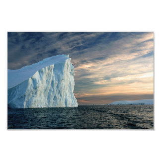 Impression Photo Iceberg Antarctique, Eaux Icy, Ciel Spectaculaire