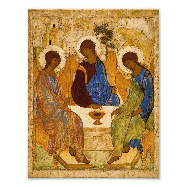 Impression Photo Icône de la Sainte Trinité d'Andrei Roublev religi (Devant)