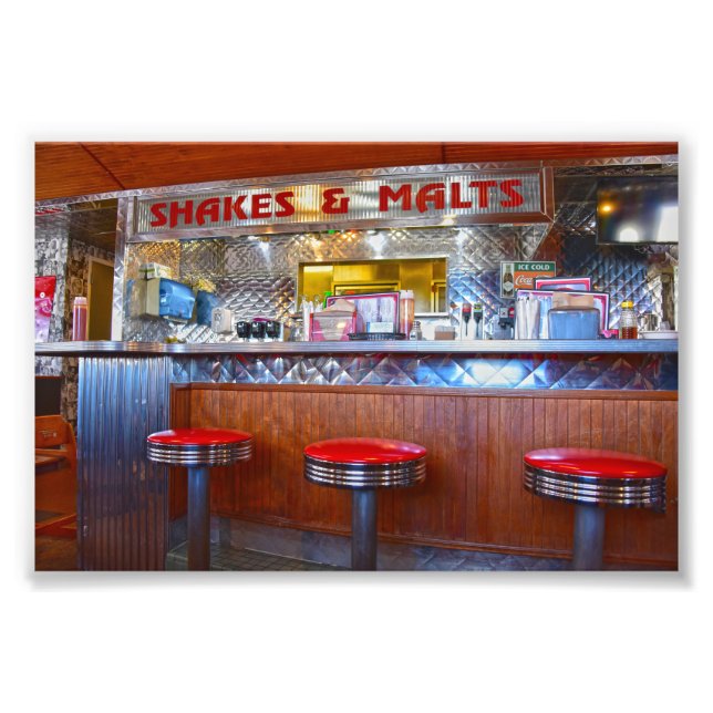 Impression Photo Iggy's Diner Interior, Carthage, Missouri (Devant)