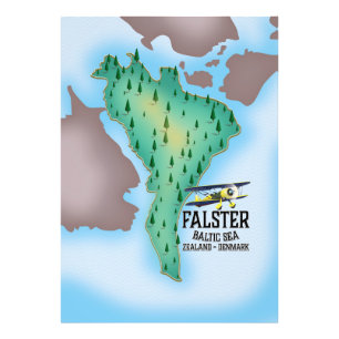 Impression Photo Île de Falster Danemark affiche de voyage.