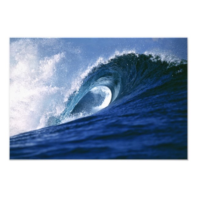 Impression Photo Îles Fidji, Tavarua, Cloudbreak. Une vague (Devant)