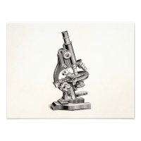 Illustration au microscope vintage Retro Steampunk