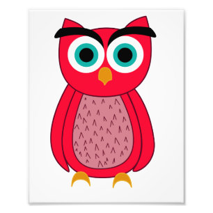 Impression Photo Illustration de joli oiseau rose