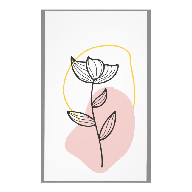 Impression Photo Illustration de la conception florale (Devant)