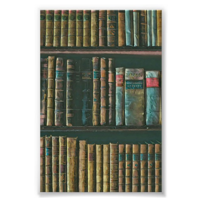 Impression Photo Illustration de l'amoureux de bibliothèque (Devant)