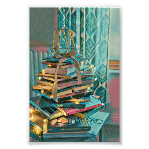 Impression Photo Illustration de l'amoureux de bibliothèque