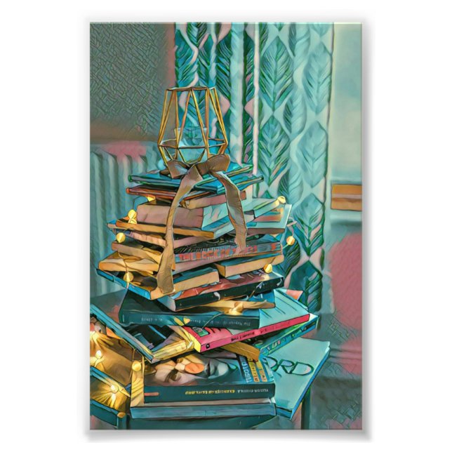 Impression Photo Illustration de l'amoureux de bibliothèque (Devant)