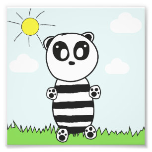 Impression Photo Illustration de Panda Mignon