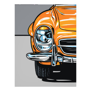 Impression Photo Illustration Pop Art Avant d'une voiture de sport