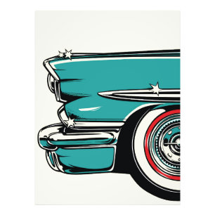 Impression Photo Illustration Pop Art Avant d'une Voiture de Sport 