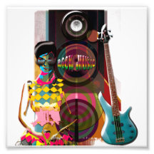 Illustrations Rock Music avec guitare et haut-parl