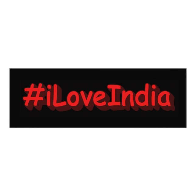Impression Photo "#iLoveIndia" Conception sympa. Commandez dès main (Devant)