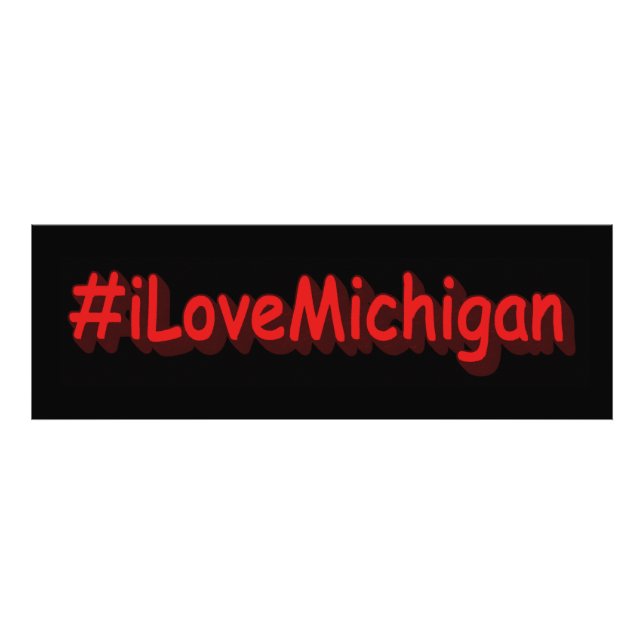 Impression Photo "#iLoveMichigan " Conception sympa. Commandez dès  (Devant)