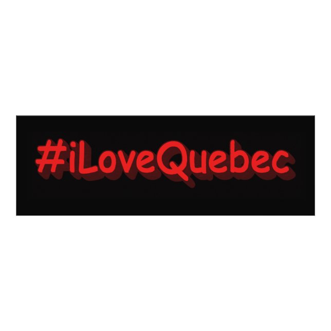Impression Photo "#iLoveQuebec" Joli design. Commandez dès maintena (Devant)