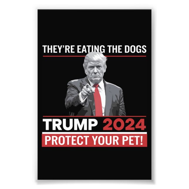 Impression Photo Ils mangent les chiens Trump 2024 Débat  (Devant)