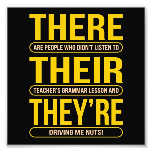 Impression Photo Ils sont professeurs d'anglais (Devant)