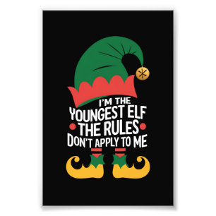 Impression Photo I'm The Youngest Elf Matching Family Christmas