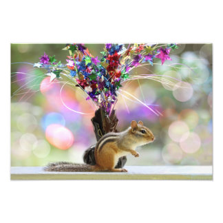 Impression Photo Image Chipmunk de l'heure du parti