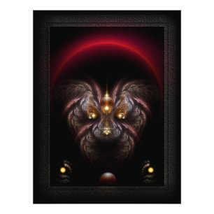 Impression Photo Imaginaire de caniche alkarien Portrait fractal