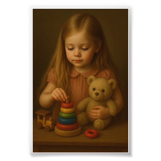 Impression Photo “Impression d'art de portrait d'enfant classique” (Devant)