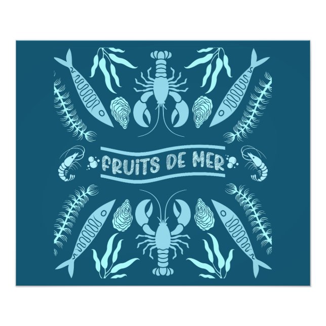 Impression Photo Imprimantes Art Décor Fruits De Mer (Devant)