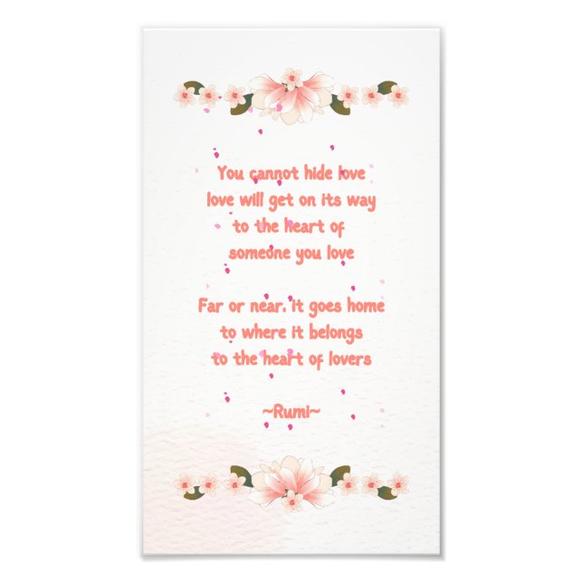 Impression Photo Imprime avec poème (Devant)