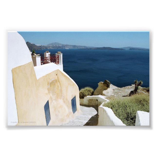 Impression Photo imprimé de santorini de l'île grecque (Devant)