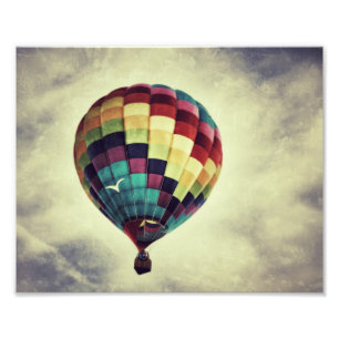 Impression Photo imprimé montgolfière de style vintage