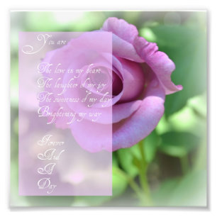 Impression Photo Imprimer un poème de jour et pour toujours