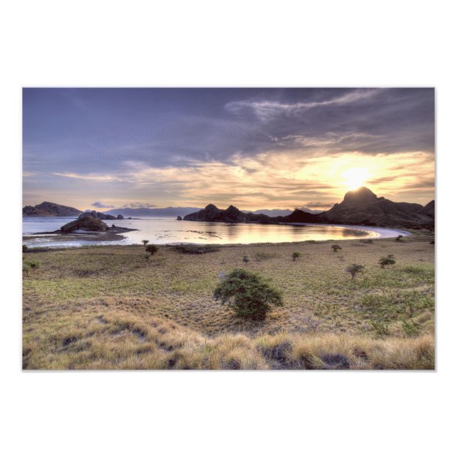 Impression Photo Indonésie, parc national de Komodo. Coucher de sol (Devant)