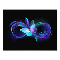 Infinité brillante avec papillon magique