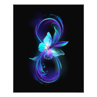 Infinité brillante avec papillon magique