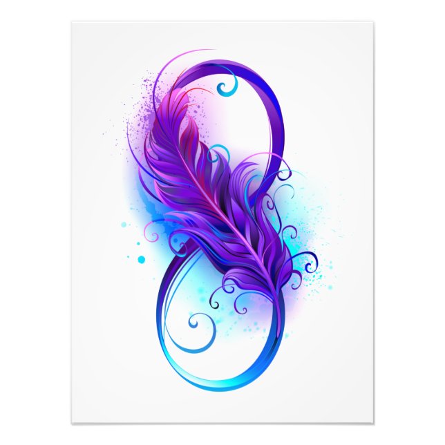 Impression Photo Infinity with purple feather (Devant)