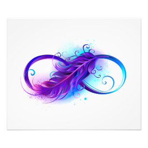 Impression Photo Infinity with purple feather