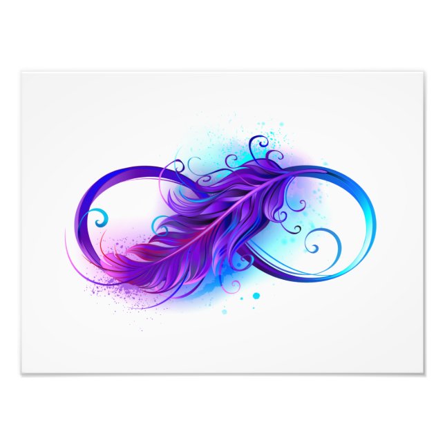 Impression Photo Infinity with purple feather (Devant)