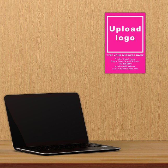 Impression Photo Information d'affaires Arrière - plan rose Imprime (Advertise your business. Build brand name awareness. Your business brand on pink photo paper.)
