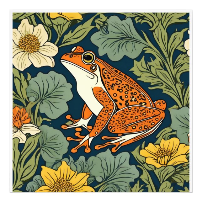 Impression Photo inspiration grenouille William Morris (Devant)