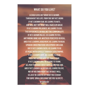 Impression Photo Inspiration Que vivez-vous /Photo Élargissement