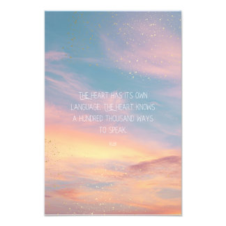 Impression Photo Inspirational Motivational Rumi Quote Stars Clouds