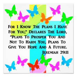 IMPRESSION PHOTO INSPIRATIONNEL JEREMIAH 29:11 CHRÉTIEN