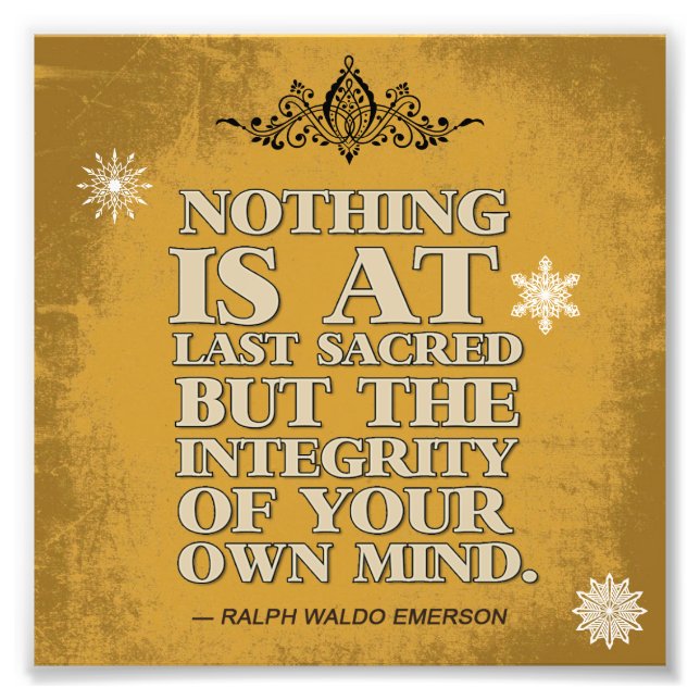 Impression Photo Intégrité de votre propre esprit (Devant)