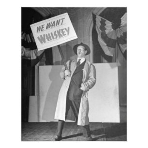 Impression Photo Interdiction vintage Bière, Nous voulons l'interdi