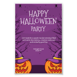 Impression Photo Invitation Halloween modifiable, Invitation de fêt